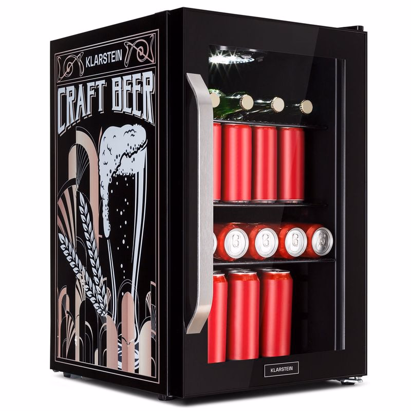 Klarstein Beersafe 70 Craft Beer Edition, chladnička, 70 litrov, sklenené dvere, nehrdzavejúca oceľ