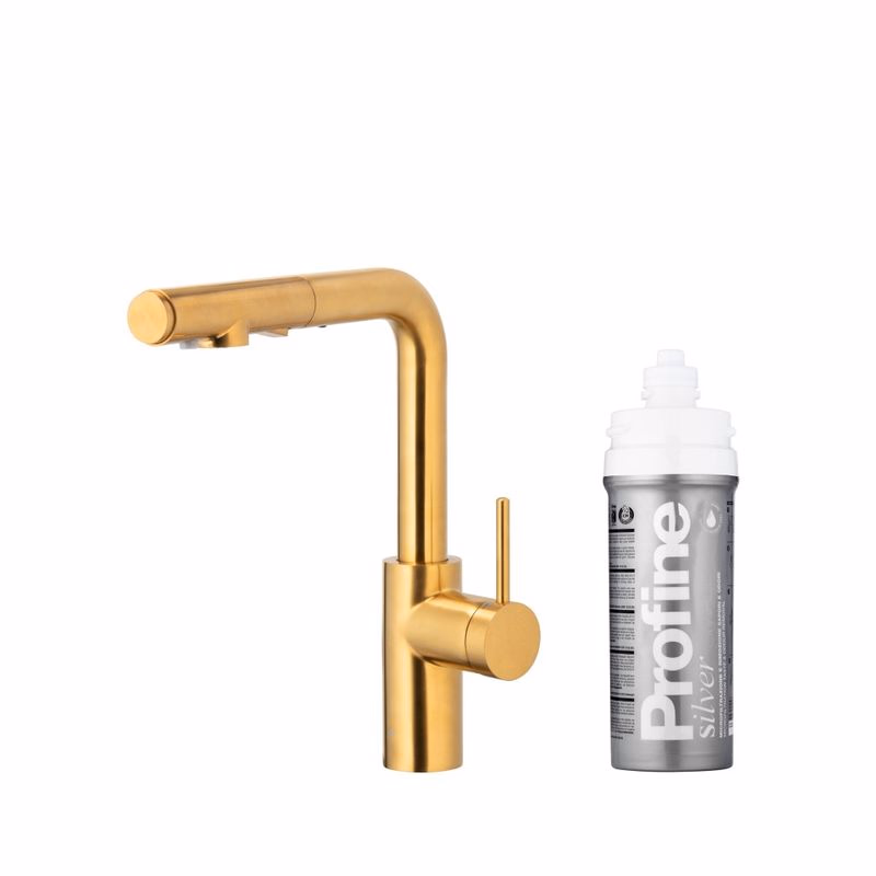 KFA KFA - Batéria drezová DUERO PURE BASIC výsuvná s filtráciou brúsené zlato 6623-114-31
