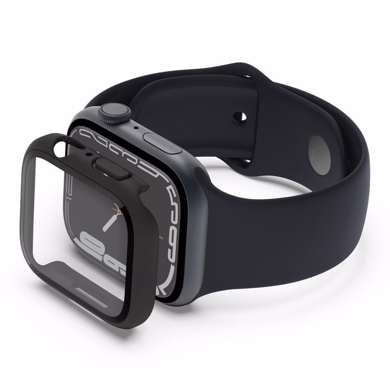 Belkin ochrana displeja ScreenForce 2v1 pre Apple Watch Séria 4/5/6/SE/7/8/9, 44/45mm, čierne - NOVÁ VERZIA