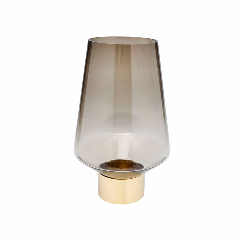 Noble Ring váza 40 cm sklo hnedá