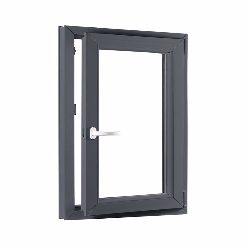 Jednokrídlové plastové okno pivničné 600x900 mm, antracit / biele, dvojsklo, pravé, OLIMPIA 60 AD
