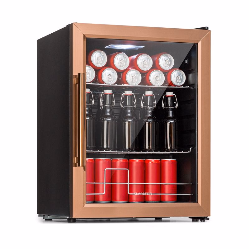 Klarstein Beersafe XL, chladnička, 60 l, 2 police, dvojitá izolácia panoramatických dvierok, nehrdzavejúca oceľ