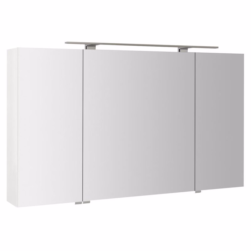 SAPHO - MIRRÓ galérka s LED osvetlením, 3x dvierka, 120x70x16cm, biela MC121-0030