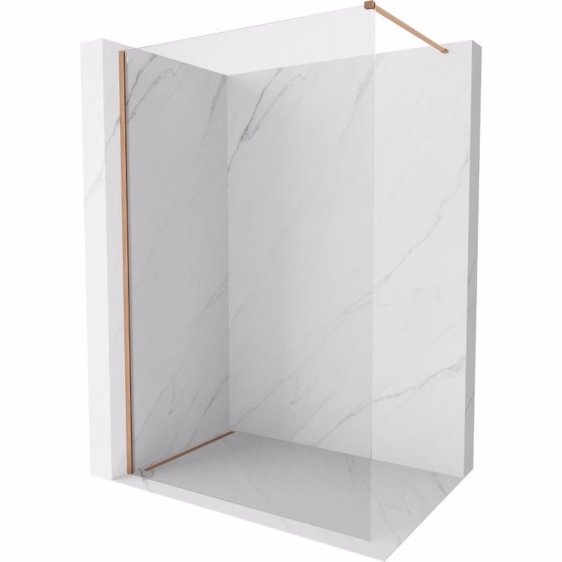 MEXEN/S - Kyoto-X Sprchová zástena WALK-IN 80 x 200, transparent 10 mm, meď kartáčovaná 800-080-101-65-00-X