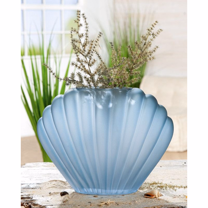 Sklenená váza Light Blue "Muschel"