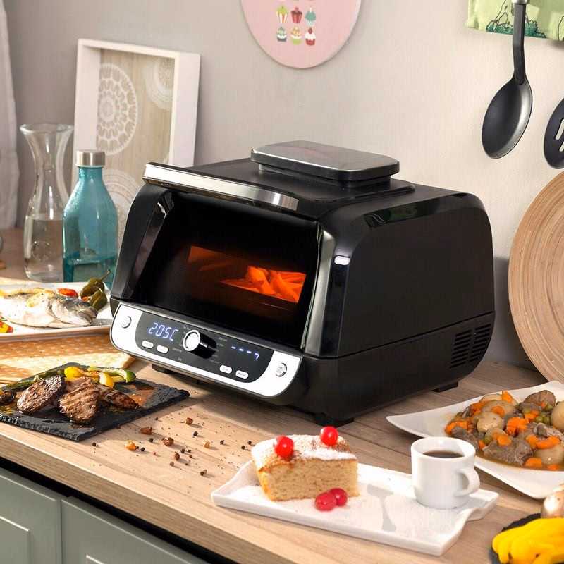 Fryinn 12 v 1 6000 Black Steel 3400 W 6 l Teplovzdušná fritéza s grilom, príslušenstvom a knihou receptov