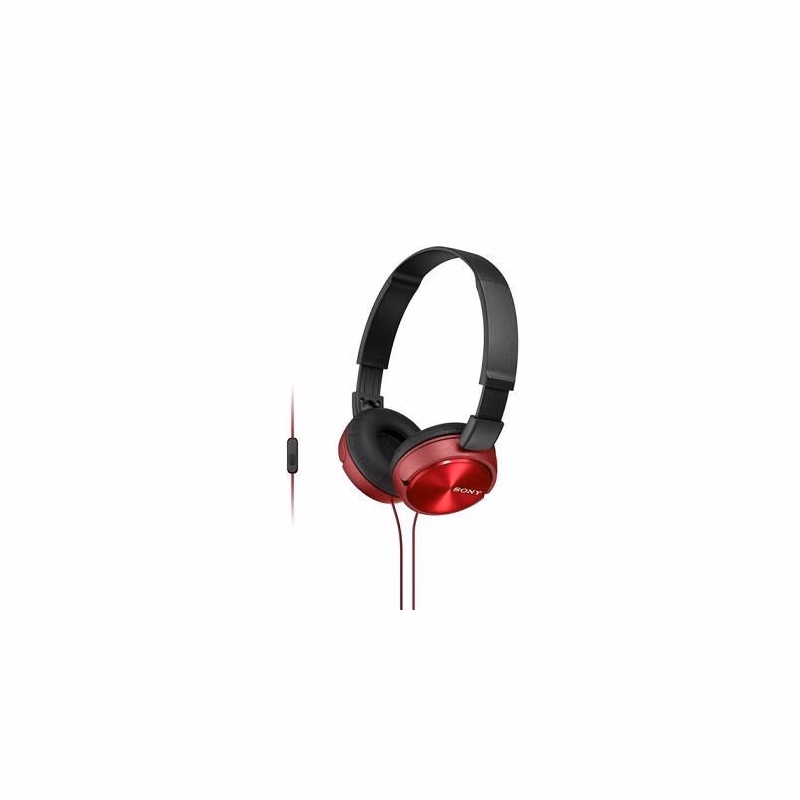 SONY stereo slúchadlá MDR-ZX310AP, červená