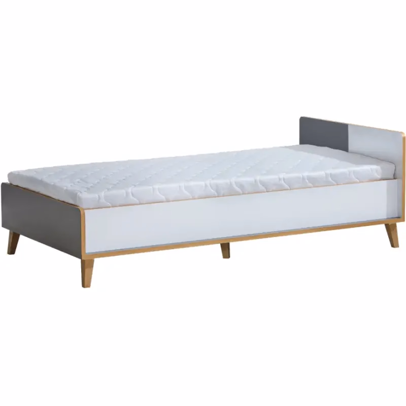 Posteľ s úložným priestorom W10 Werso Riviera/Biely/Antracyt