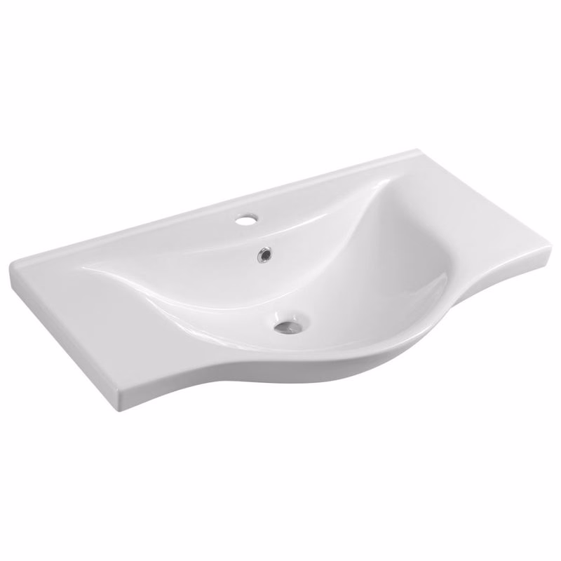 AQUALINE - ZARA 80 keramické umývadlo nábytkové 79,5x46cm, biela 10080