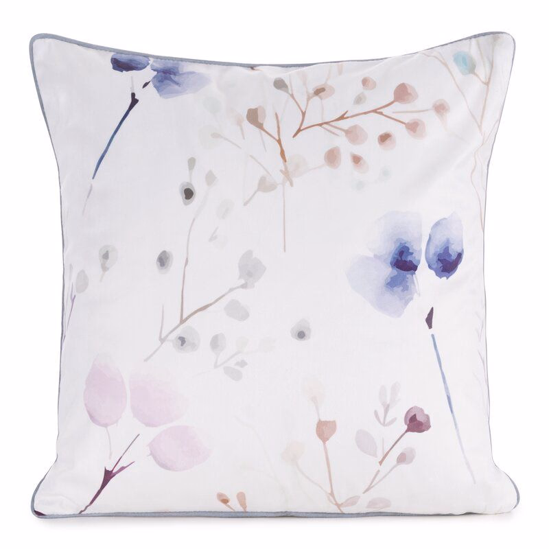 ArtFir Obliečka na vankúš VELVET 150 | biela/modrá 45 x 45 cm