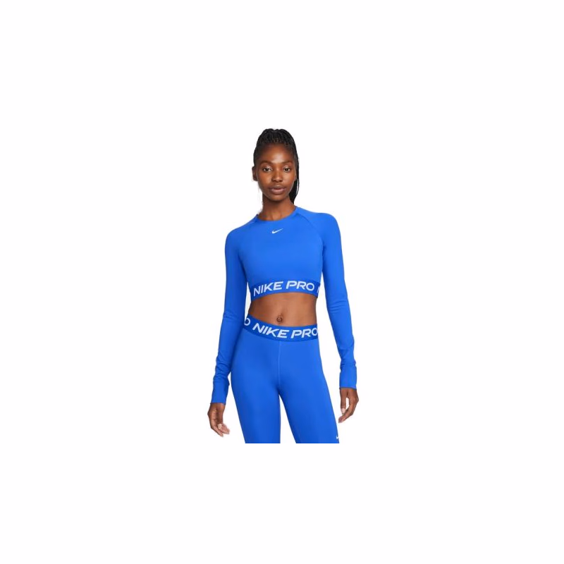 Dámske tréningové tričko s dlhým rukávom NIKE PRO PRO DF 365 CROP LS-405-Blue