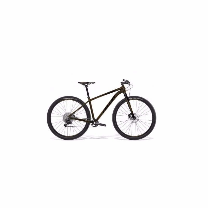 Juniorský horský bicykel AMULET 29 Youngster carbon 1.12 SH, gold-black matt black matt