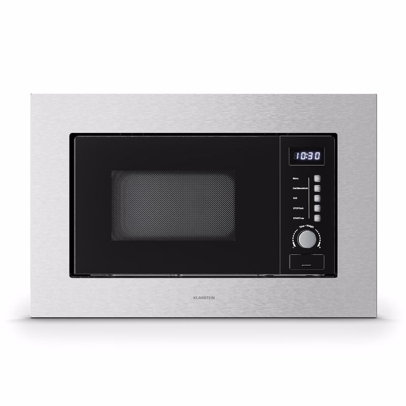 Klarstein Verosteel vstavaná mikrovlnná rúra s grilom | 800 W gril | 700 W mikrovlnná rúra | 60 cm