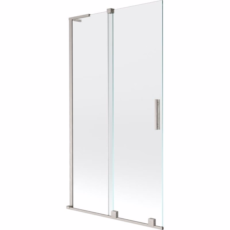 MEXEN/S - Velar L dvojkrídlová posuvná vaňová zástena 100 x 150, transparent, nikel kartáčovaný 896-100-003-01-97