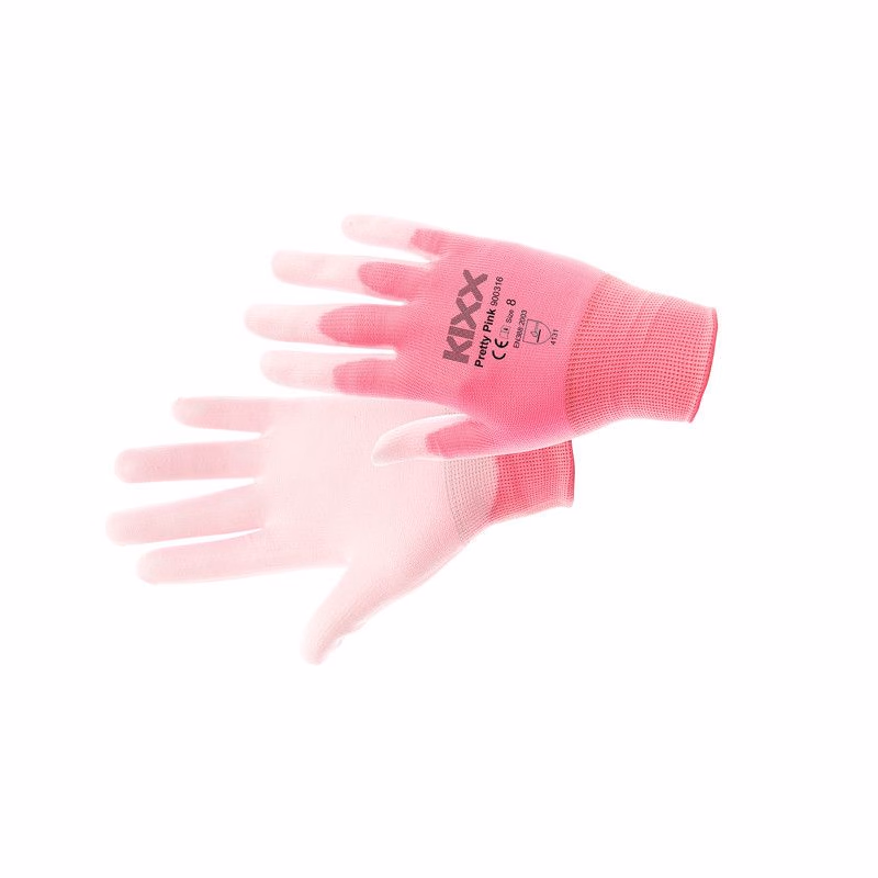 PRETTY PINK rukavicenylonové PU dla ružová 8
