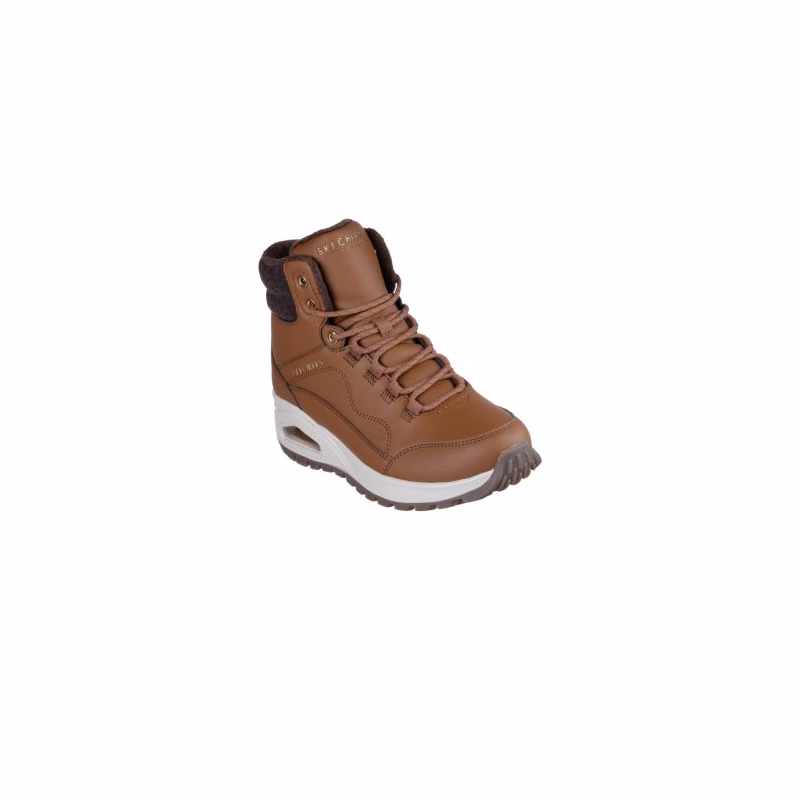 Dámske členkové zimné topánky SKECHERS Uno Rugged wheat