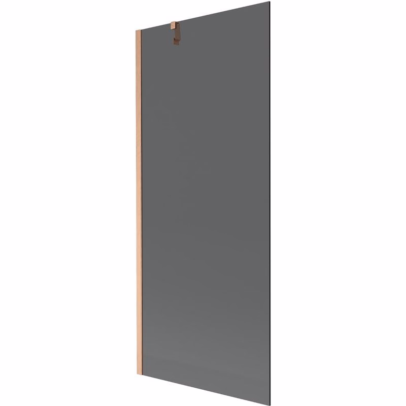 MEXEN/S - Next vaňová zástena FIX 80 x 150, grafit, meď kartáčovaná 895-080-000-00-40-65