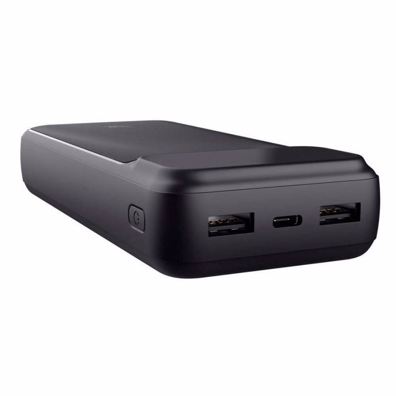TRUST Powerbanka Avala, 20000 mAh, 1xUSB-C + 2xUSB, čierna