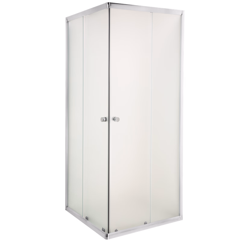 INVENA - Sprchovací kút štvorec PARLA, profil: chróm, sklo frosted 80x80 AK-48-181-O