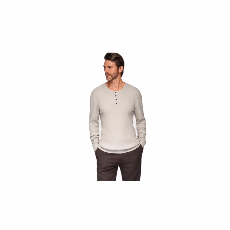 Pánsky sveter OMBRE Sweater OM-SWSW-0183 V-3ight grey