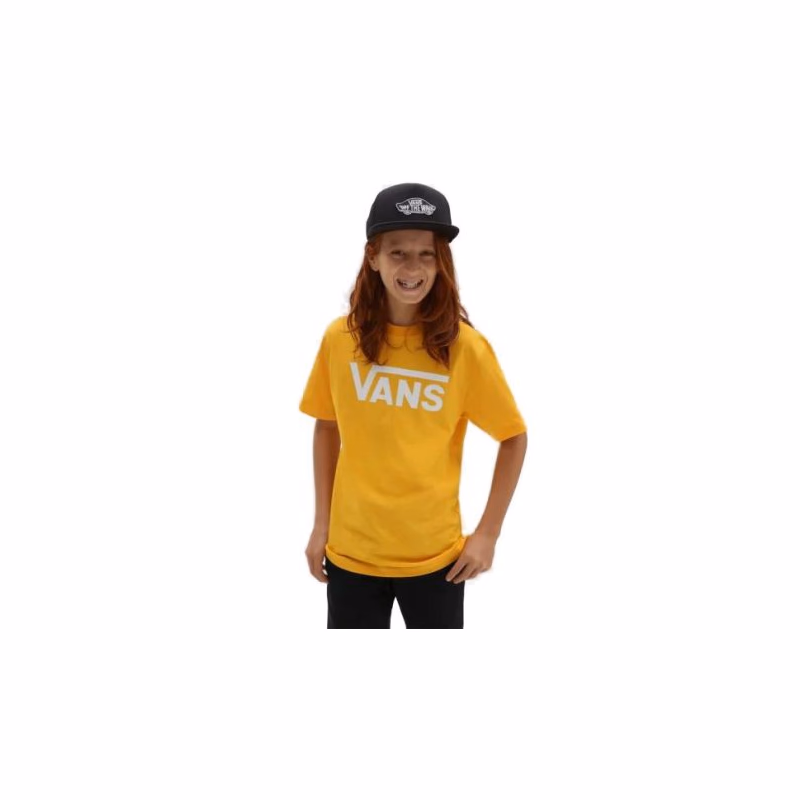 Chlapčenské tričko s krátkym rukávom VANS BY CLASSIC BOYS-OLD GOLD-WHITE