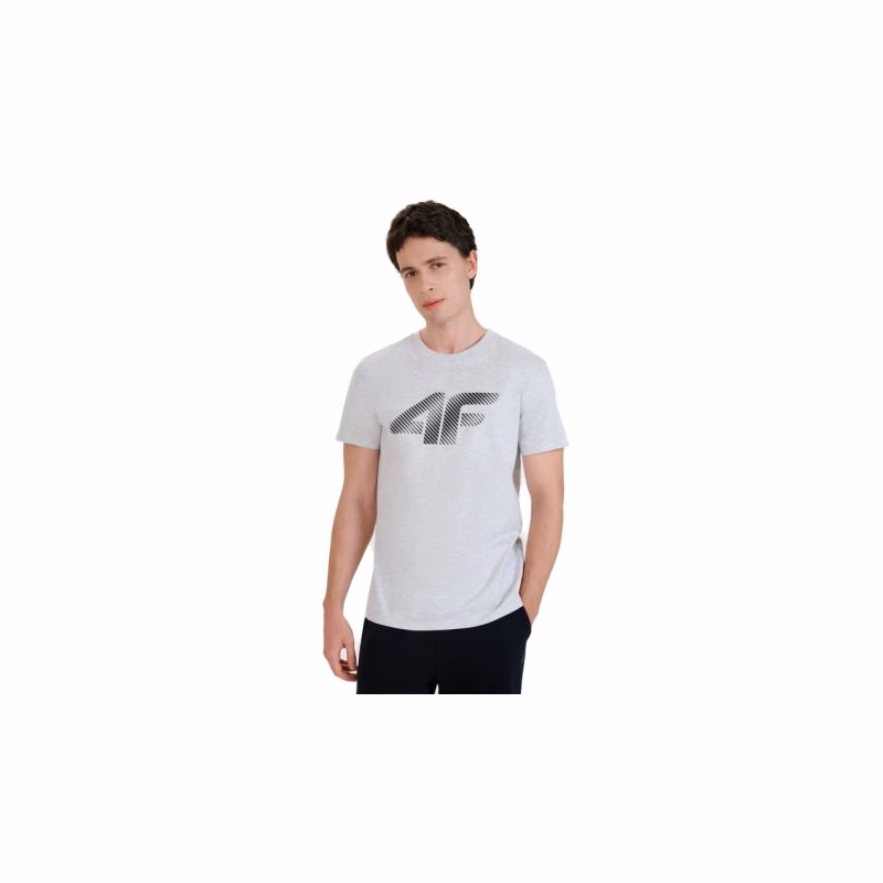Pánske tričko s krátkym rukávom 4F TSHIRT M2257-27M-COLD LIGHT GREY MELANGE