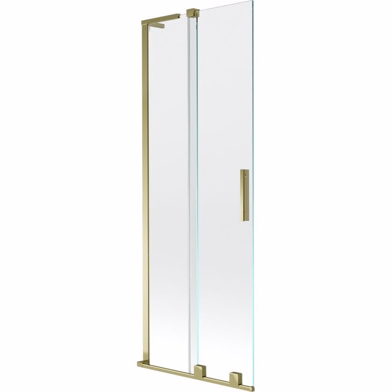 MEXEN/S - Velar L dvojkrídlová posuvná vaňová zástena 70 x 150, transparent, zlatá 896-070-003-01-50