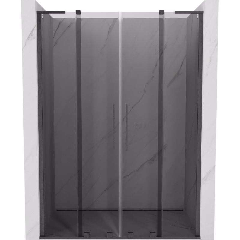 MEXEN/S - Velar L Duo posuvné sprchové dvere 140, grafit, grafit kartáčovaná 871-140-003-42-66