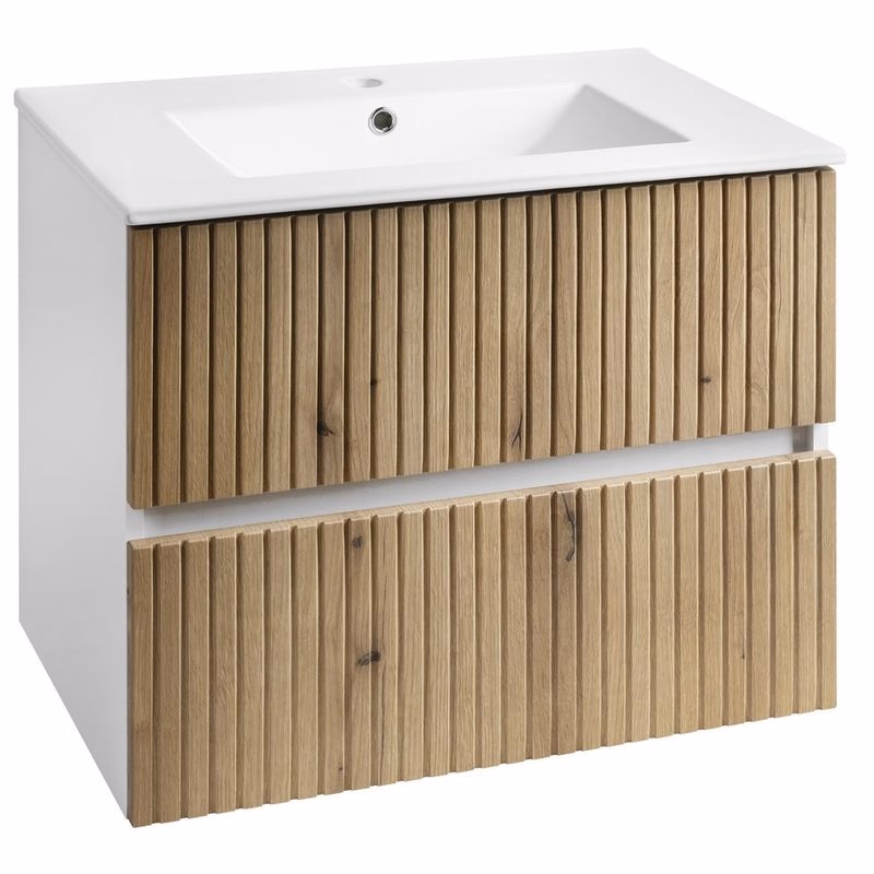 AQUALINE - PANEDA STRIP umývadlová skrinka 69,5x55x45,2cm, dub emporio PN370