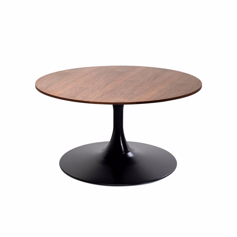 Wire Shickeria konferenčný stolík Ø80 cm čierny / orech