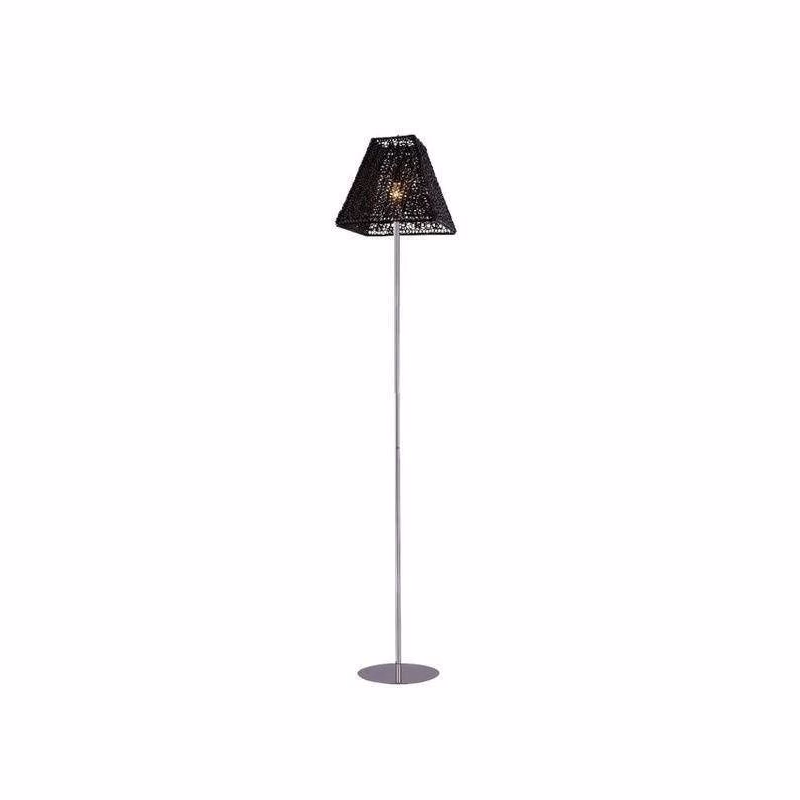 Stojaca lampa čierna 160cm 60W E27 Rombo