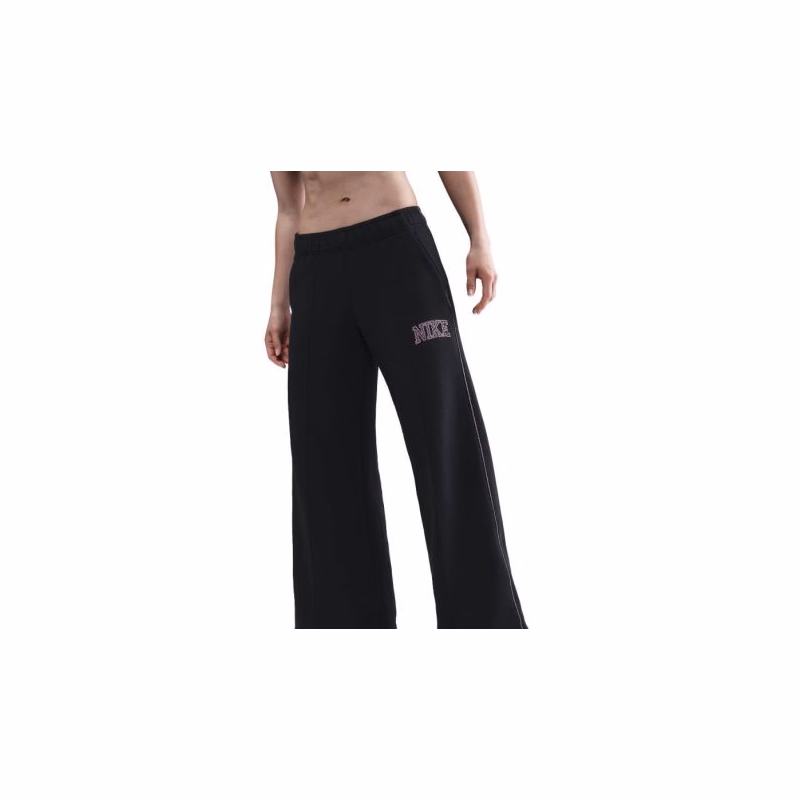 Dámske tepláky NIKE W NSW PHNX FLC LOGO WIDE LEG BLACK