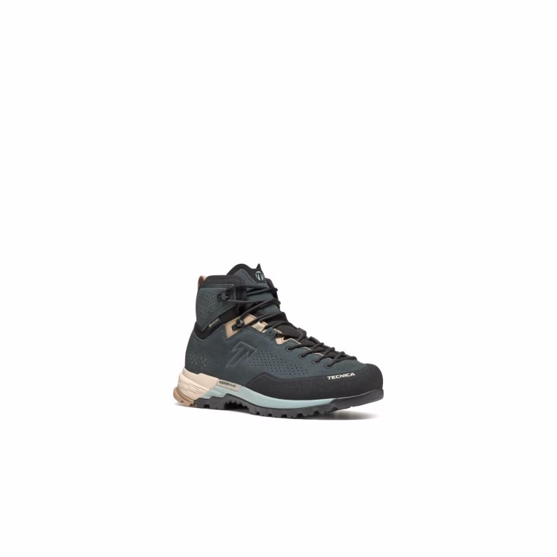 Dámska členková turistická celokožená obuv TECNICA Sulfur MID GTX Ws, navy grey light blue