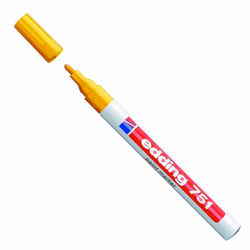 Popisovač Edding 751 lakový žltý 1-2mm