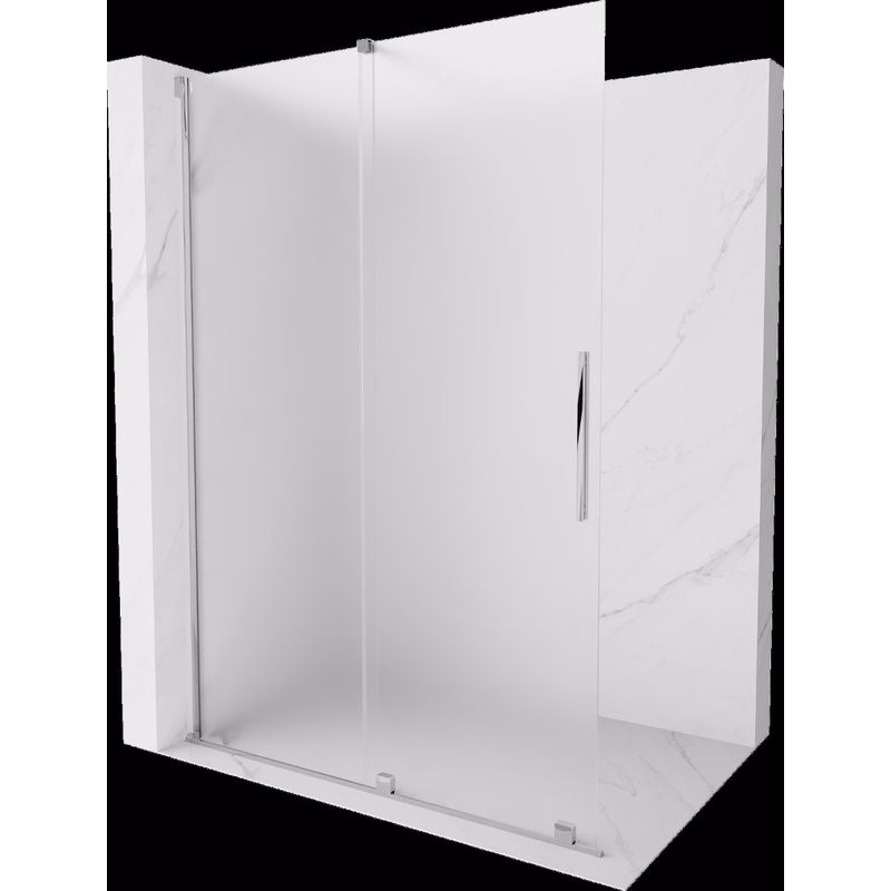 MEXEN/S - Velar Sprchová zástena posuvná Walk-in 130 x 200, dekor 8 mm, chróm 871-130-000-33-01