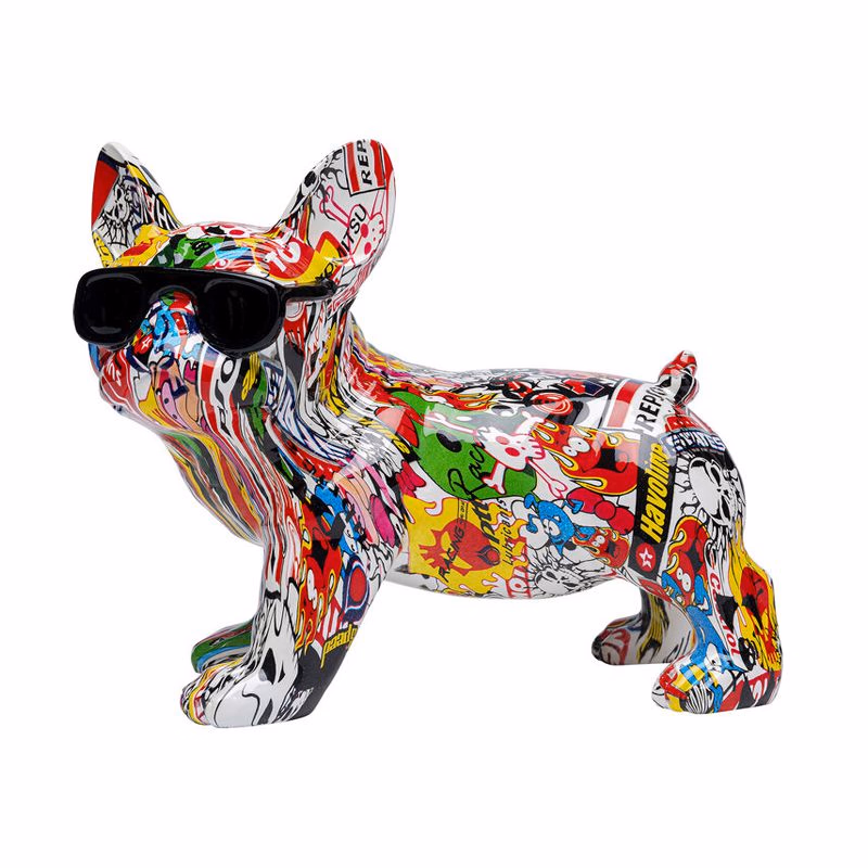 Comic Dog Glasses dekoračná socha psa 25cm