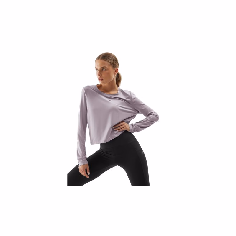 Dámske tréningové tričko s dlhým rukávom 4F LONGSLEEVE FNK-WAW23TFLOF187-25S-GREY