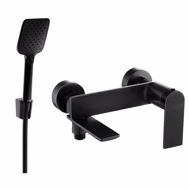MEXEN/S - Zero SET vaňová batéria s príslušenstvom R62, čierna 7113R62-70