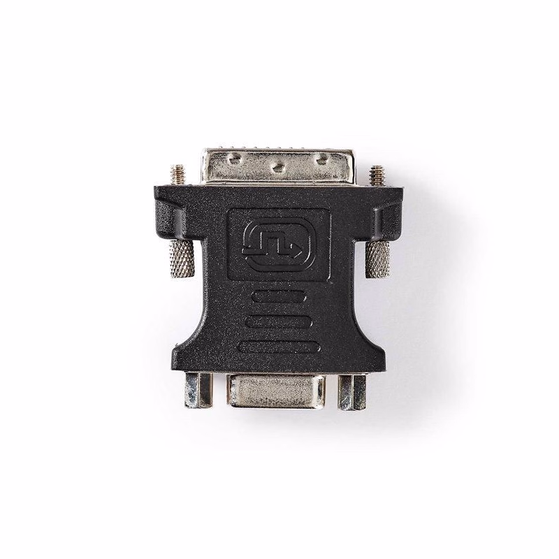 Nedis CCGB32902BK - adaptér DVI| DVI-I 24+5 Zástrčka | VGA Zásuvka | Poniklované | Priamy | PVC | Čierna