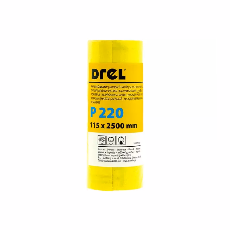 DREL Brúsny papier na kotúči 115mm x 2,5m P220 CON-MRY-1122
