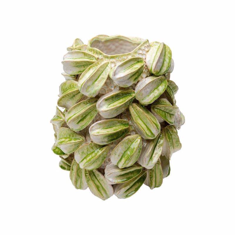 Carambola váza bielo-zelená 37 cm