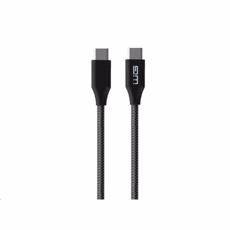 WG - Dátový kábel Type-C na Type-C, 1, 5 metrov, 5A, 140W, čierna