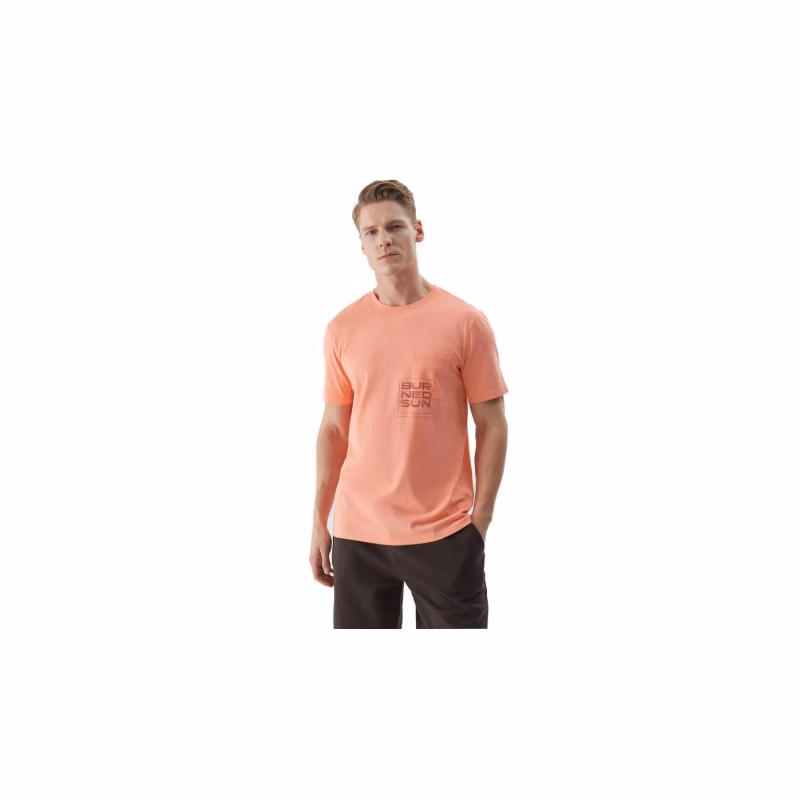 Pánske tričko s krátkym rukávom 4F TSHIRT-WSS24TTSHM1284-64S-SALMON CORAL