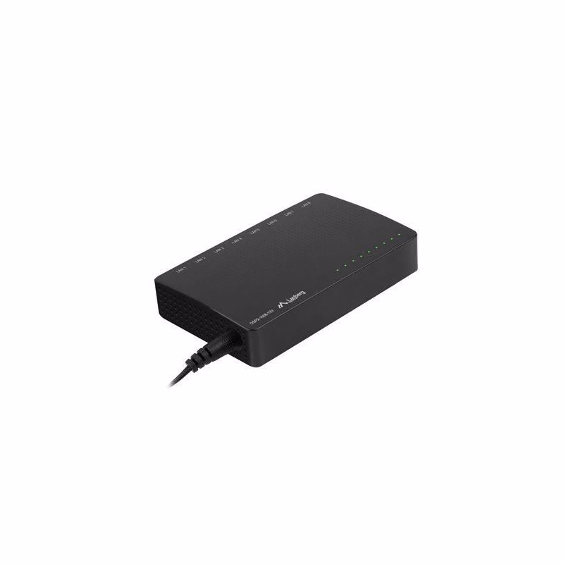 LANBERG SWITCH DSP2-1008-12V 8X 1GB/S UNMANAGED GIGABIT ETHERNET DESKTOP 12V
