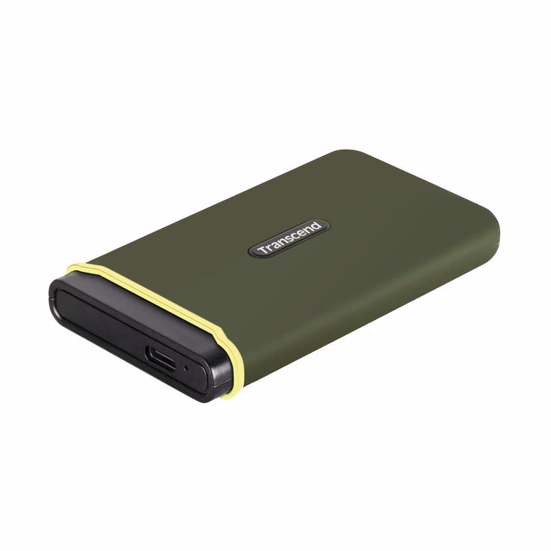 Transcend ESD380C 2TB USB 3.2 Gen 2x2 (USB-C) Externý Anti-Shock SSD disk (3D TLC), 2000MB/R, 2000MB/W, armádna zelená