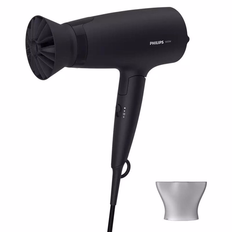Philips Series 3000 BHD308/10 sušič na vlasy, 1600 W, 3 teploty a rýchlosti, nástavec ThermoProtect, čierna