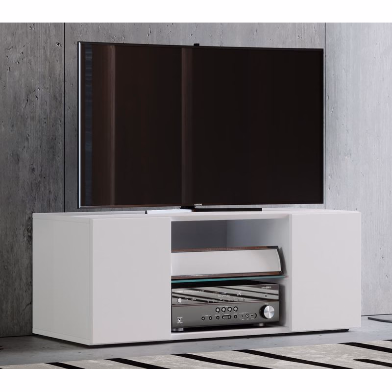 TV stolík VCM "Windoxa Mini" Strieborný/matné sklo