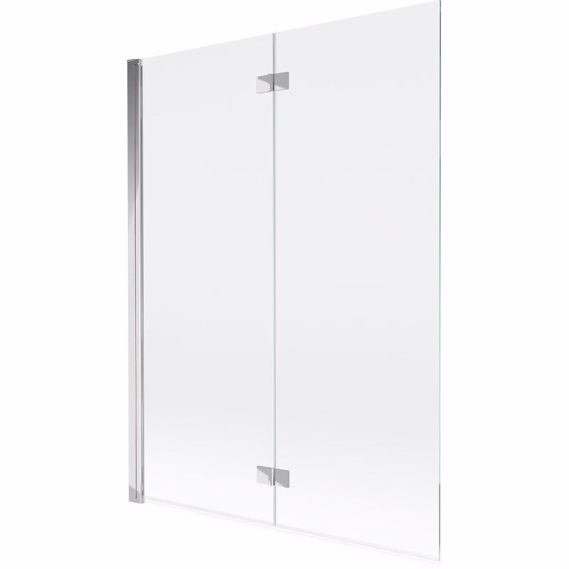 MEXEN - MIST vaňová zástena 130x150 cm 6mm 2-s, chróm, číra, ľavá 8A9-130-002-01-00-L