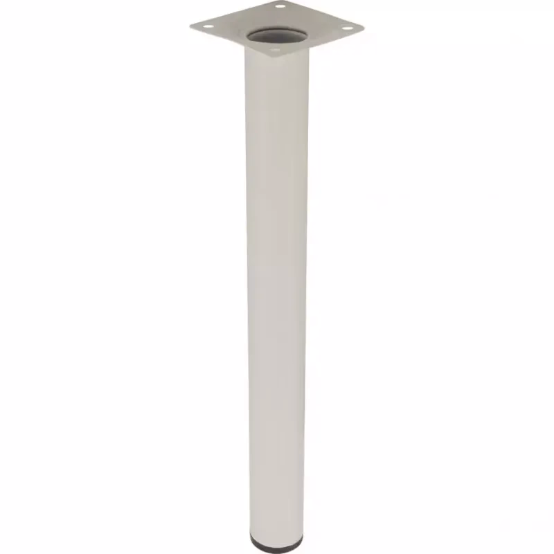 Okrúhla nábytková noha 30 cm biela
