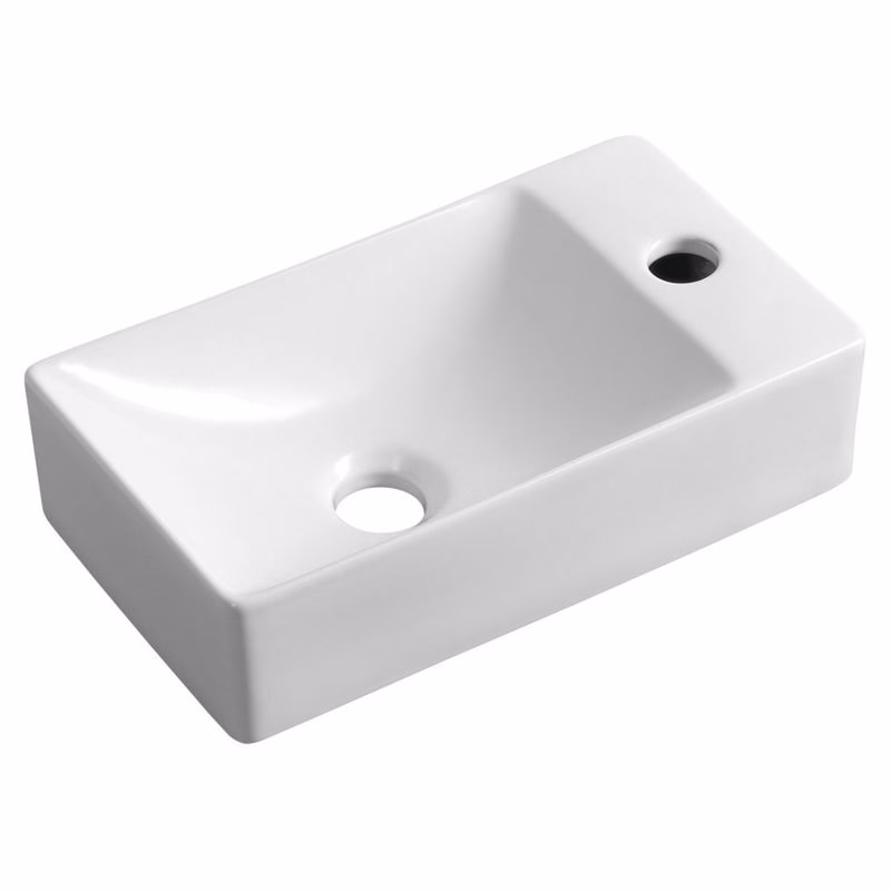 SAPHO - MARGITHA keramické umývadlo 38x22cm, otvor pro batériu vpravo, biela MGT3822